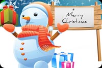 Người Tuyết Chúc Mừng Noel Mẫu Nền Thư