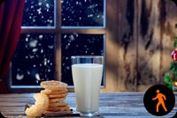 Ảnh Động Cookie Và Sữa Chờ Santa Mẫu Nền Thư