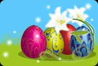 Trứng & Hoa Chúc Bạn Easter An Lành Mẫu Nền Thư