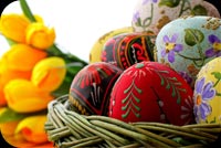 Rổ Trứng Easter Mẫu Nền Thư