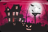 Lâu Đài Ma Halloween Mẫu Nền Thư