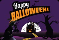 Mèo Hoang Halloween Mẫu Nền Thư