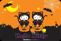 Hellokitty Happy Halloween Mẫu Nền Thư