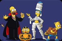 Gia Đình Simpsons Nhân Ngày Halloween Mẫu Nền Thư