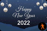 Ảnh Động Happy New Year 2022 Mẫu Nền Thư