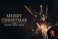 Ảnh Động: Merry Christmas & Happy New Year Mẫu Nền Thư