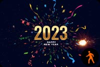 Ảnh Động: Pháo Hoa Chúc Mừng Năm Mới 2023 Mẫu Nền Thư
