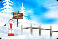 Người Tuyết Cầm Bảng Happy Holidays Mẫu Nền Thư